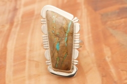 Genuine Boulder Turquoise Sterling Silver Ring